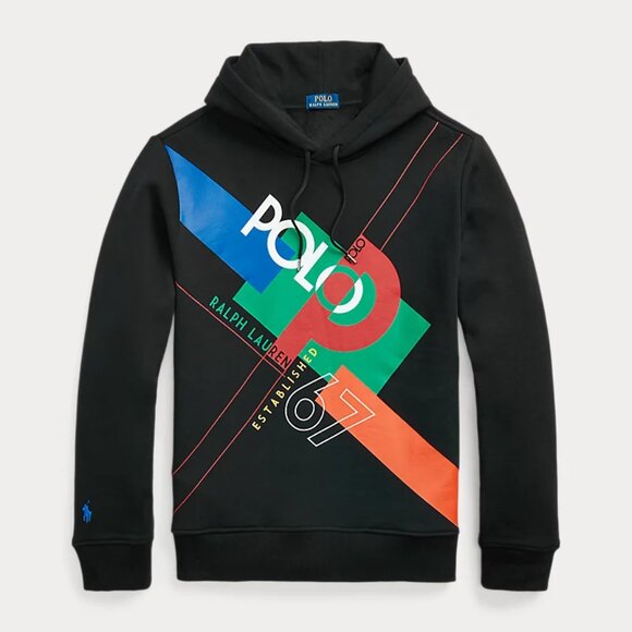 NWT$249 Polo Ralph Lauren Colorblock Logo Print Fleece Hoodie Sweatshirt M - Picture 2 of 16